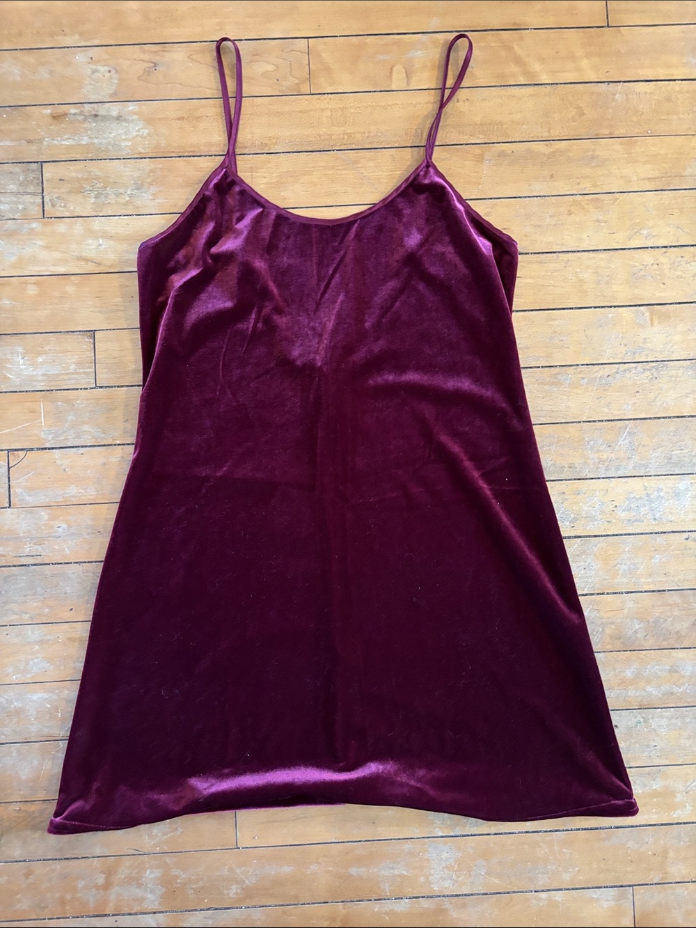 EUC Velvet Slip Dress - Burgundy